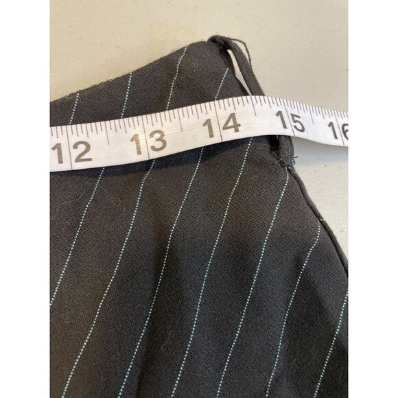 INC International Concepts Black Pinstripe Patterned A Line Short Skirt Sz 6 - Picture 5 of 8